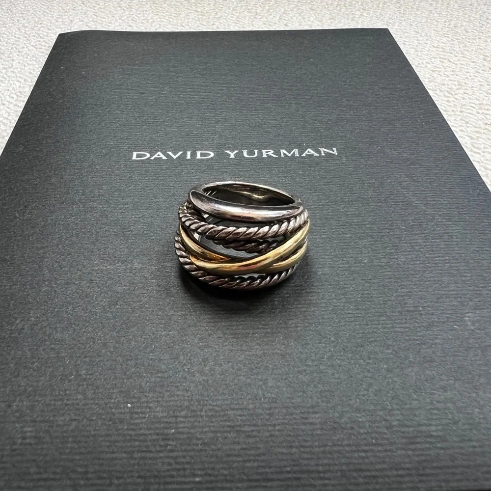 David Yurman Large Crossover Ring sz 7 - Picture 2 of 11